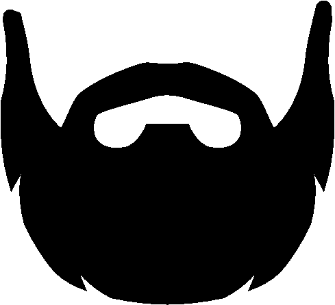 No Shave For The Brave Beard Logo Only